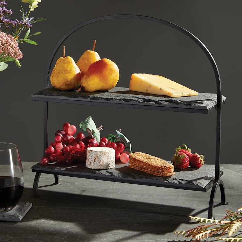 Natural Rectangular Tiered Stand