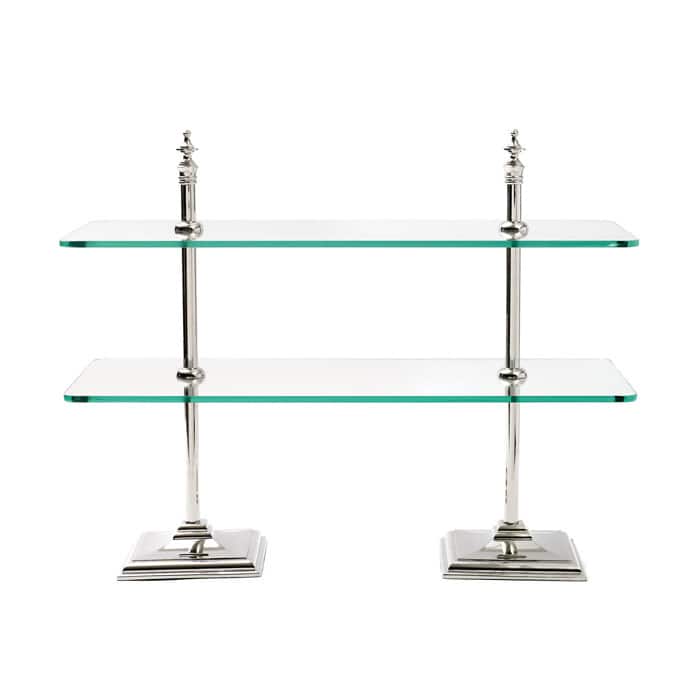 Polished Nickel Two Tiered Tiered Stand