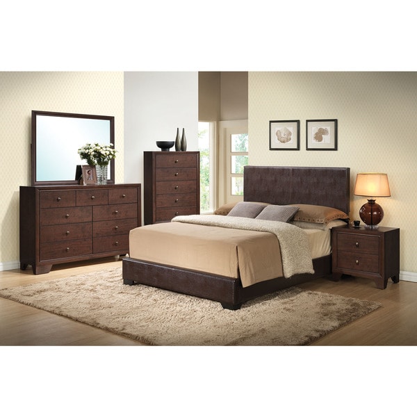 Ireland III Brown Faux-leather Full-sized Bed