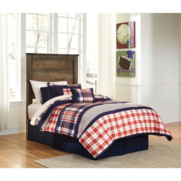 Trinell Brown Panel Headboard