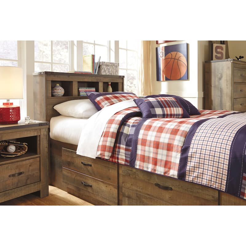 Signature Design by Ashley Trinell Brown Bookcase Headboard - Twin