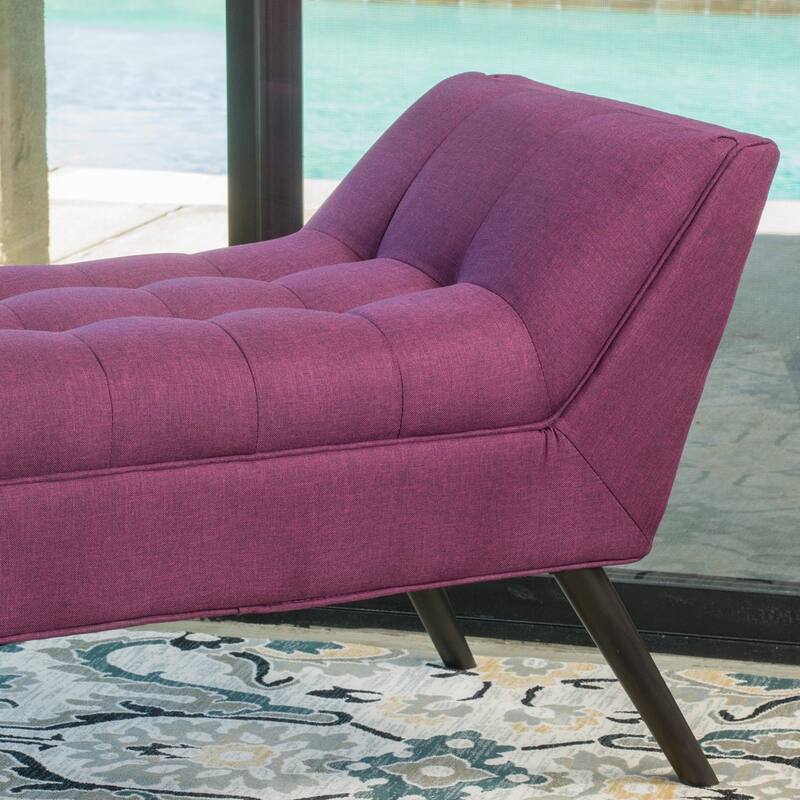 Demi Tufted Fabric Ottoman Bench by Christopher Knight Home