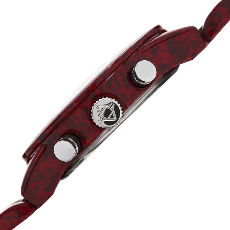 Akribos XXIV Women's Swiss Quartz Multifunction Red Bracelet Watch