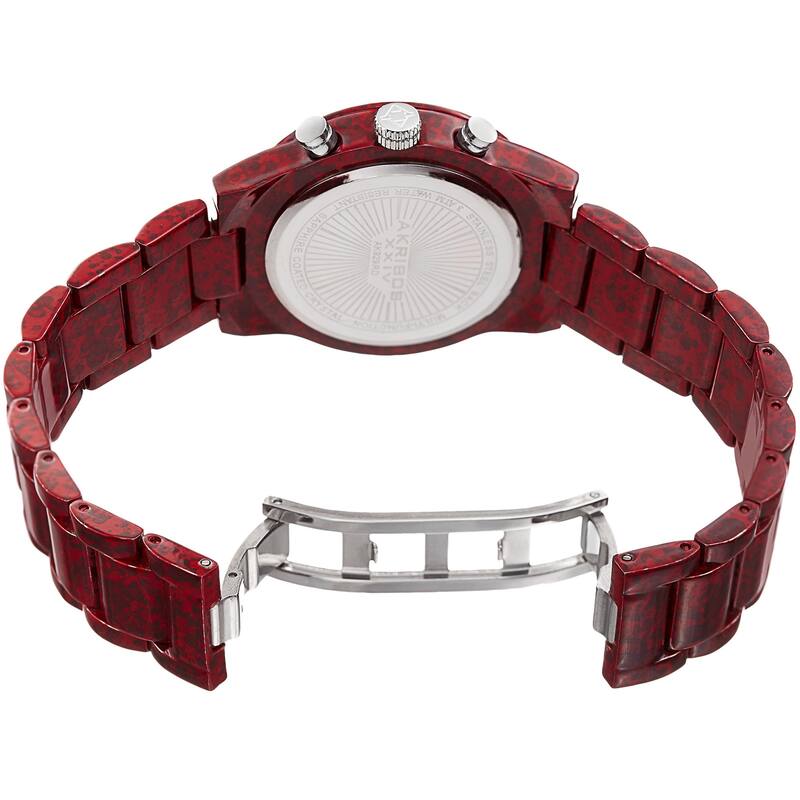 Akribos XXIV Women's Swiss Quartz Multifunction Red Bracelet Watch