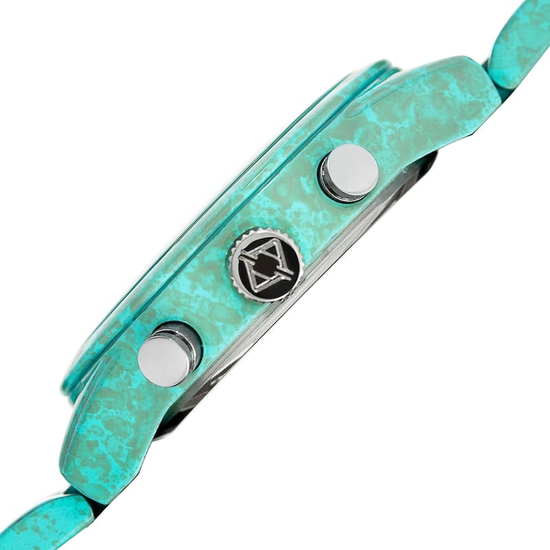 Akribos XXIV Women's Swiss Quartz Multifunction Turquoise Bracelet Watch