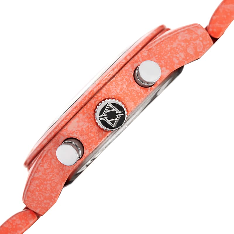 Akribos XXIV Women's Swiss Quartz Multifunction Peach Bracelet Watch