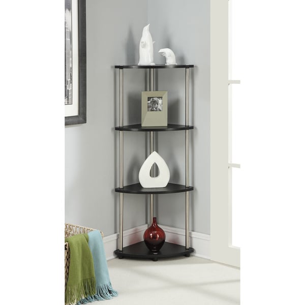 Shop Convenience Concepts Designs2Go Black Steel/Wood 4 