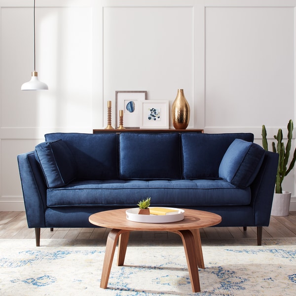 Shop James Mid Century Sonoma Navy  Blue  Sofa  Free 