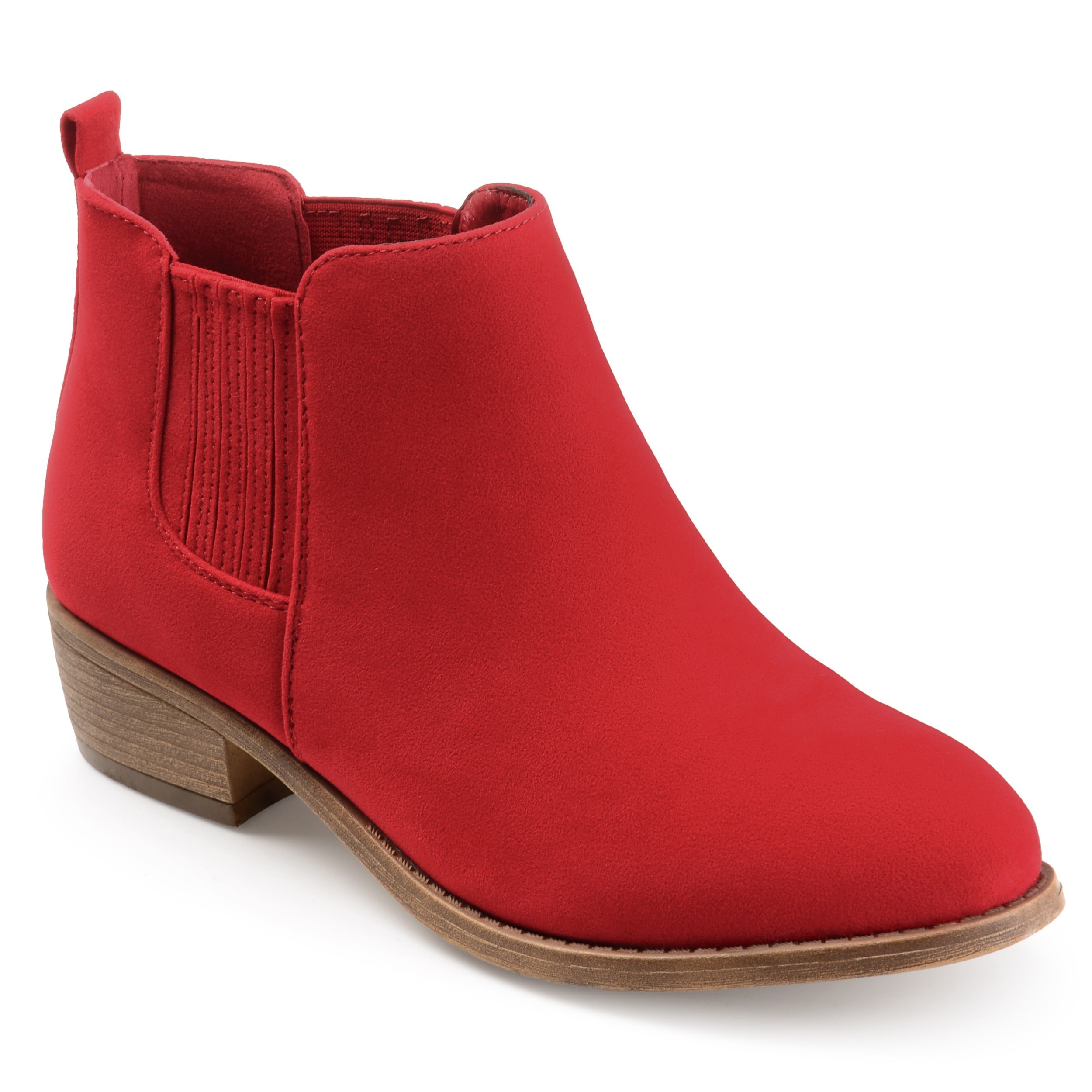 red suede chelsea boots womens