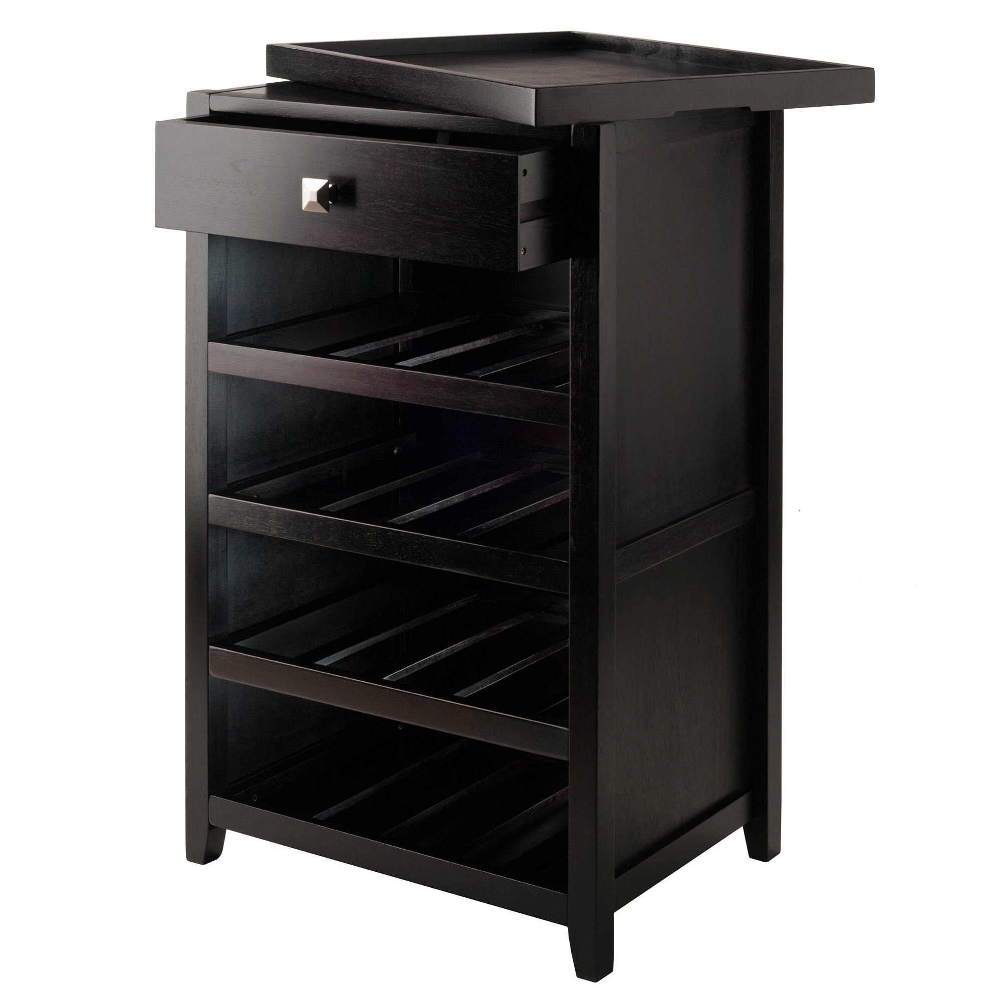 Shop Winsome Zillah Espresso Wood Wine Storage Cabinet With