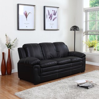 leather sofa living classic room furniture bonded accent couch stitch loveseat unique piece brown own abbyson ashton go