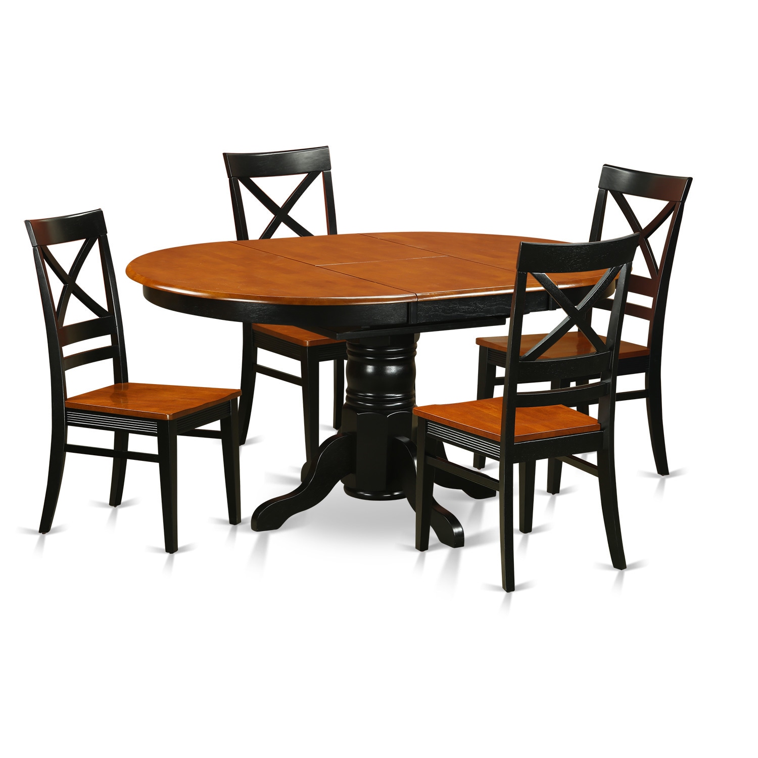 Avon Rubberwood 5-piece Dining Set with Table and 4 Chairs ...