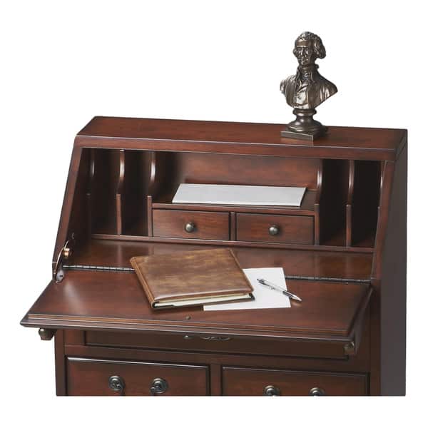 Shop Butler Danforth Traditional Cherry Wood Media Cabinet On