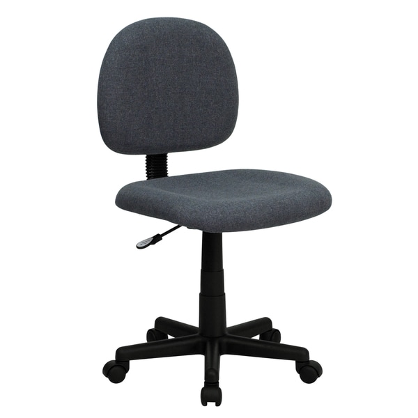 Grey armless office discount chair