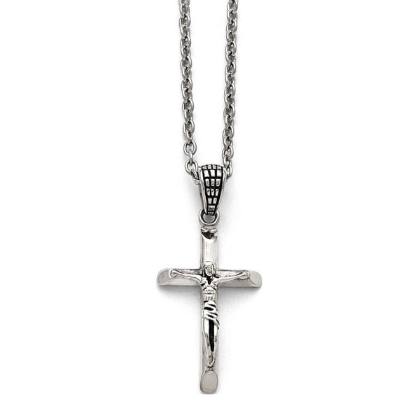 Chisel Stainless Steel Crucifix Necklace