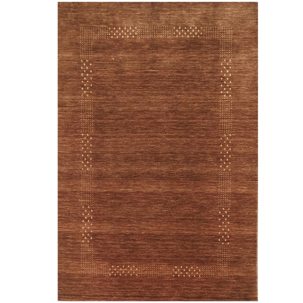 Handmade Gabbeh Wool Rug (India) - 4' x 6'. Opens flyout.