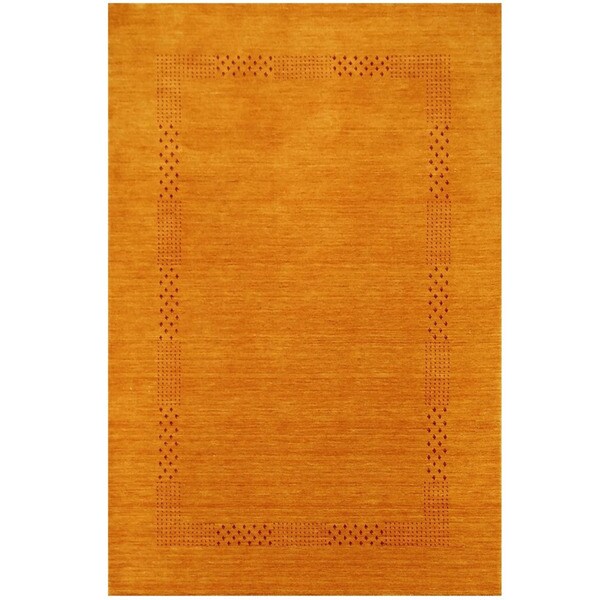 Handmade Herat Oriental Indoed Tribal Gabbeh Wool Rug - 4' x 6' (India)