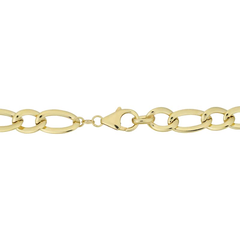 Fremda Italian 14k Yellow Gold Bold High Polish Oval Link Bracelet (7.5 inches)