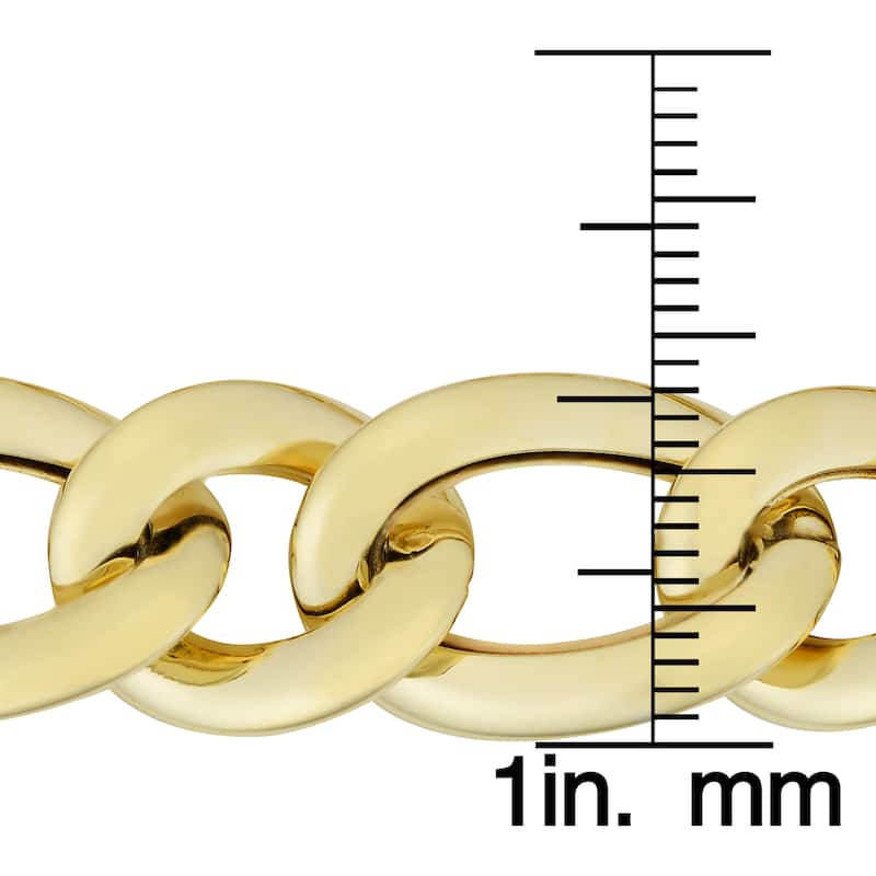 Fremda Italian 14k Yellow Gold Bold High Polish Oval Link Bracelet (7.5 inches)