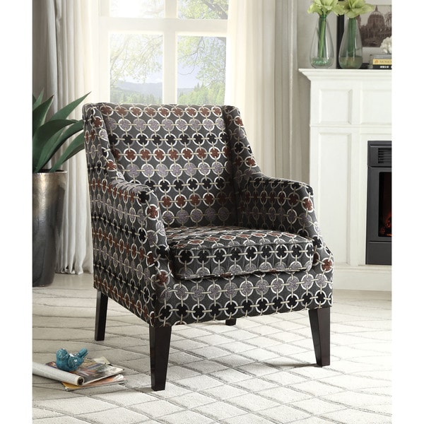 Shop Zarate Pattern Fabric Accent Chair - Overstock - 12026533