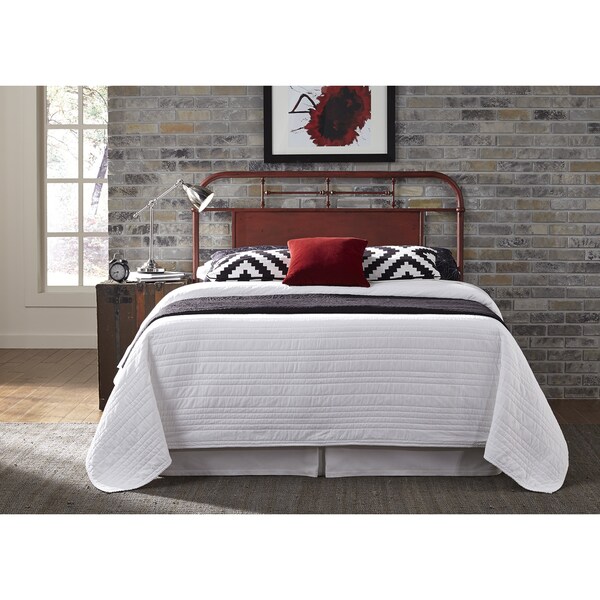 Vintage Distressed Queen Metal Headboard