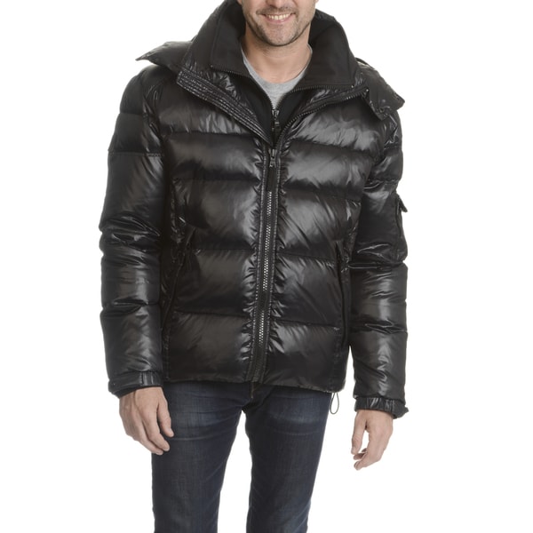 s13 men's quilted down jacket with hood