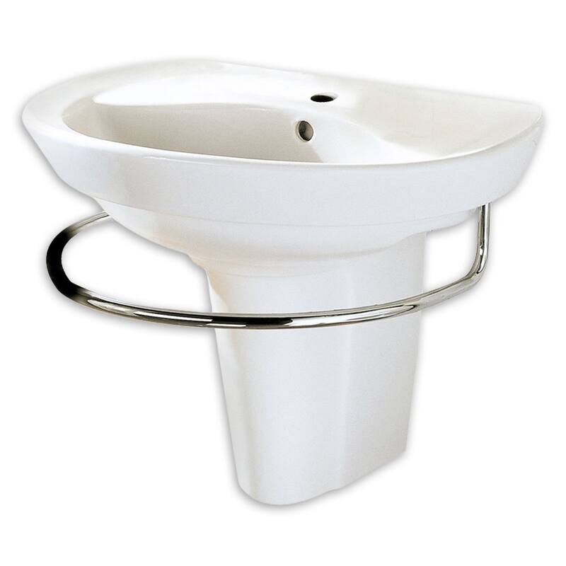 American Standard Ravenna White Porcelain Pedestal/Shroud Bathroom Sink 0268.001.020