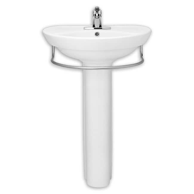 American Standard Ravenna White Pedestal/Shroud Porcelain Bathroom Sink