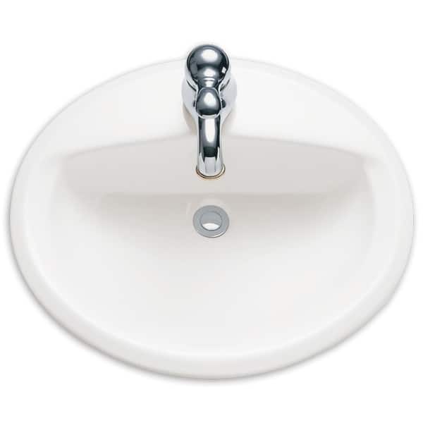 American Standard Aqualyn White Porcelain Oval Countertop Sink 0476.028