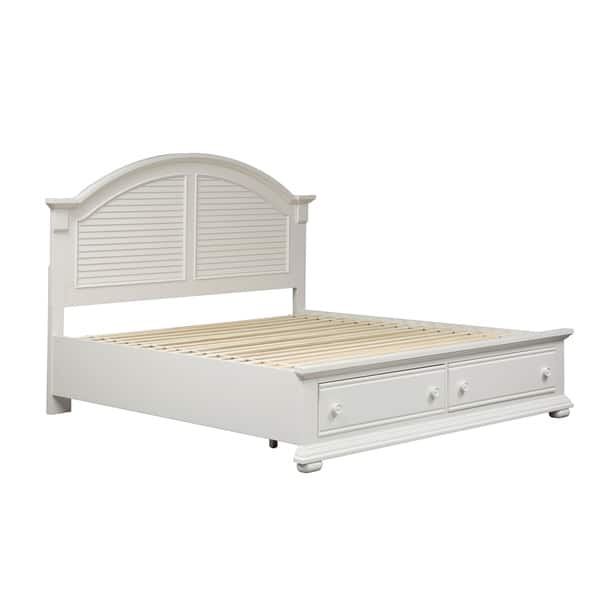 Summer House Oyster White Cottage Storage Bed On Sale Overstock 12027319 Queen