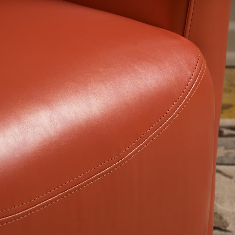 Angelo Bonded Leather Wingback Swivel Club Chair by Christopher Knight Home