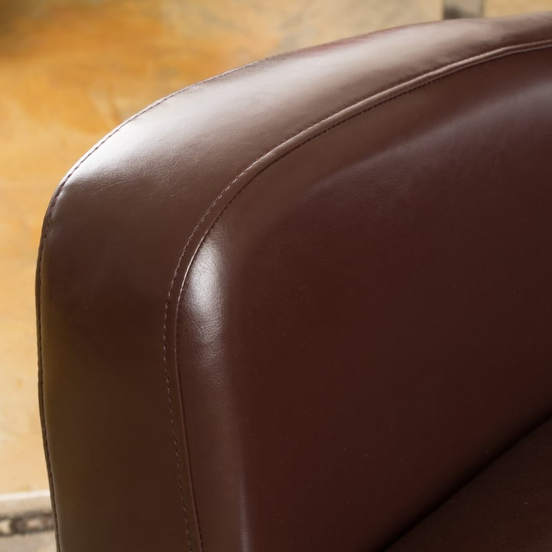 Angelo Bonded Leather Wingback Swivel Club Chair by Christopher Knight Home