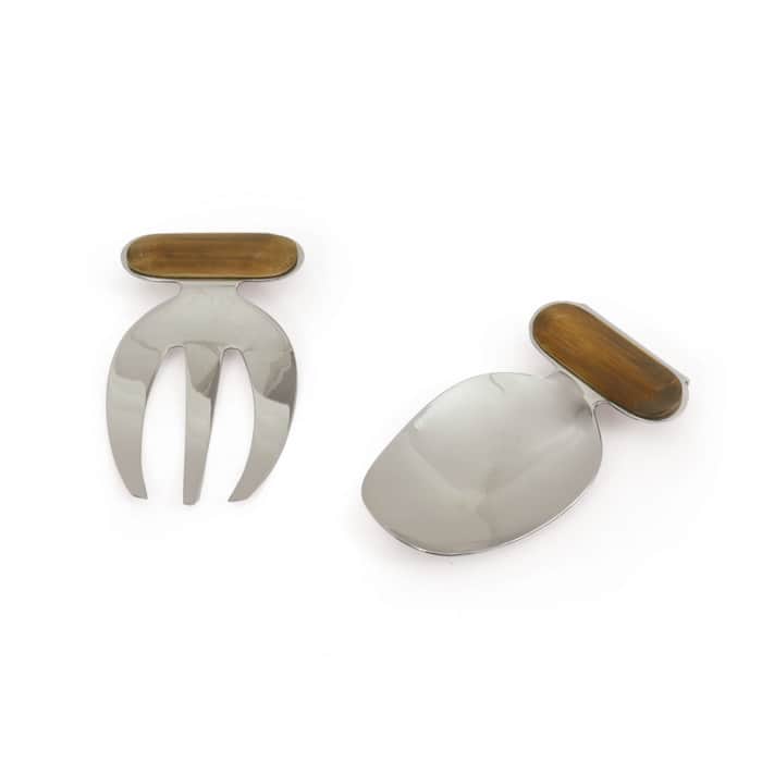 Fremont Polished Nickel Salad Tossers (Set of 2)