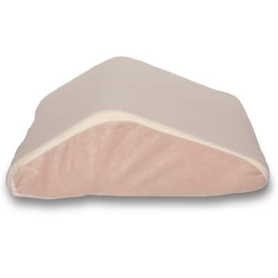 Sloped Knee Lift Foam Pillow with Sherpa Cover