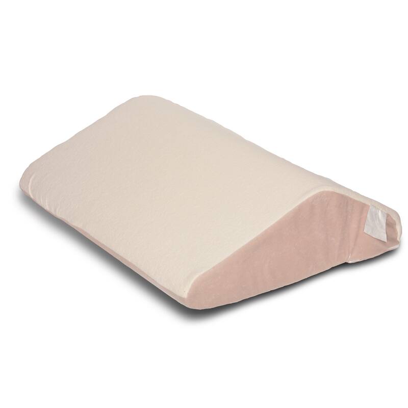 Sloped Knee Lift Foam Pillow with Sherpa Cover Bed Bath & Beyond 12027424