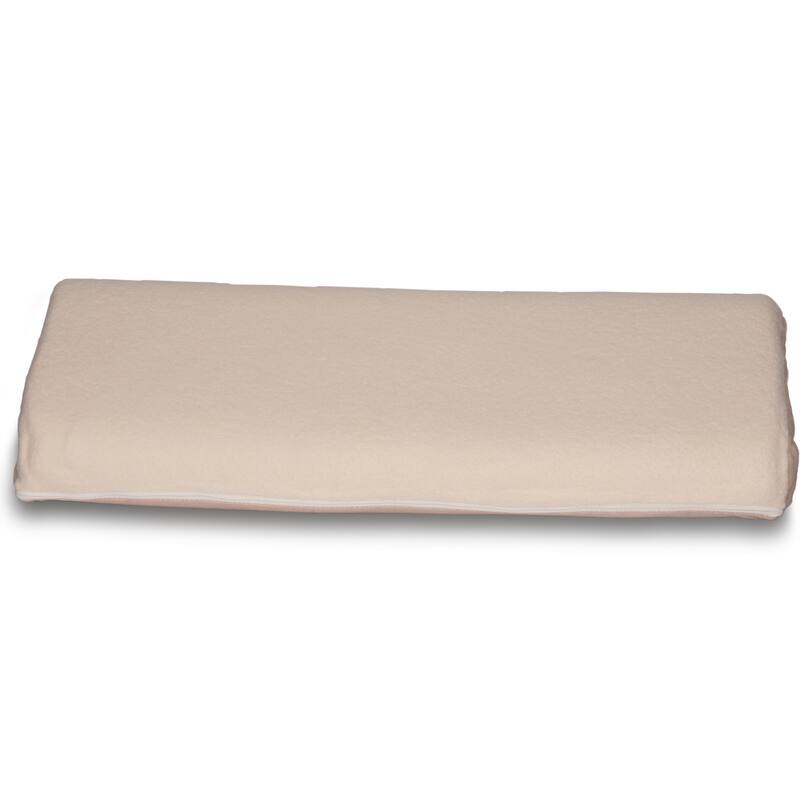 Sloped Knee Lift Foam Pillow with Sherpa Cover