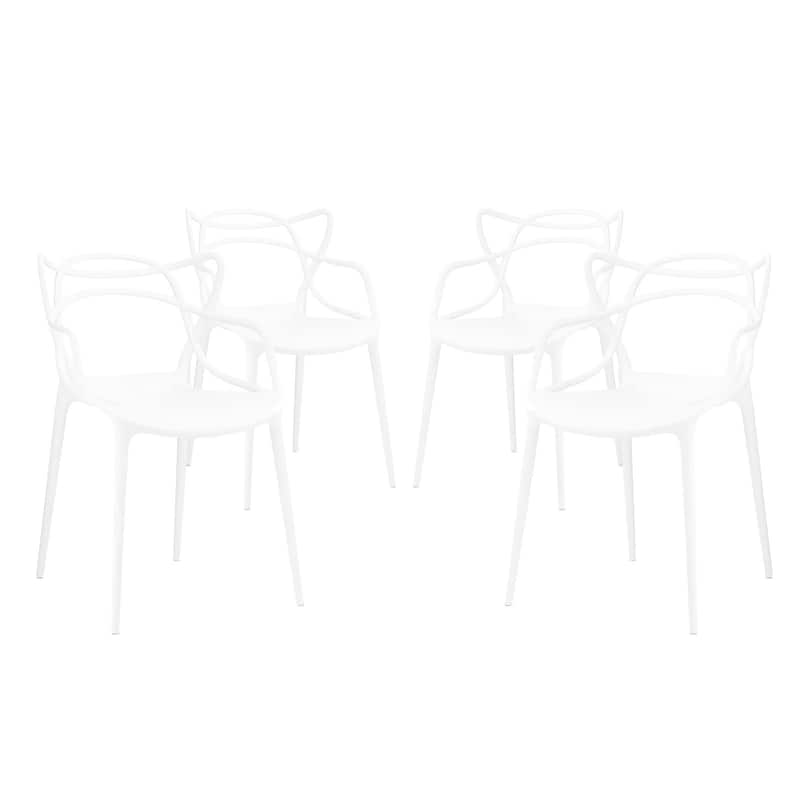 Entangled Plastic 4-piece Chair Set