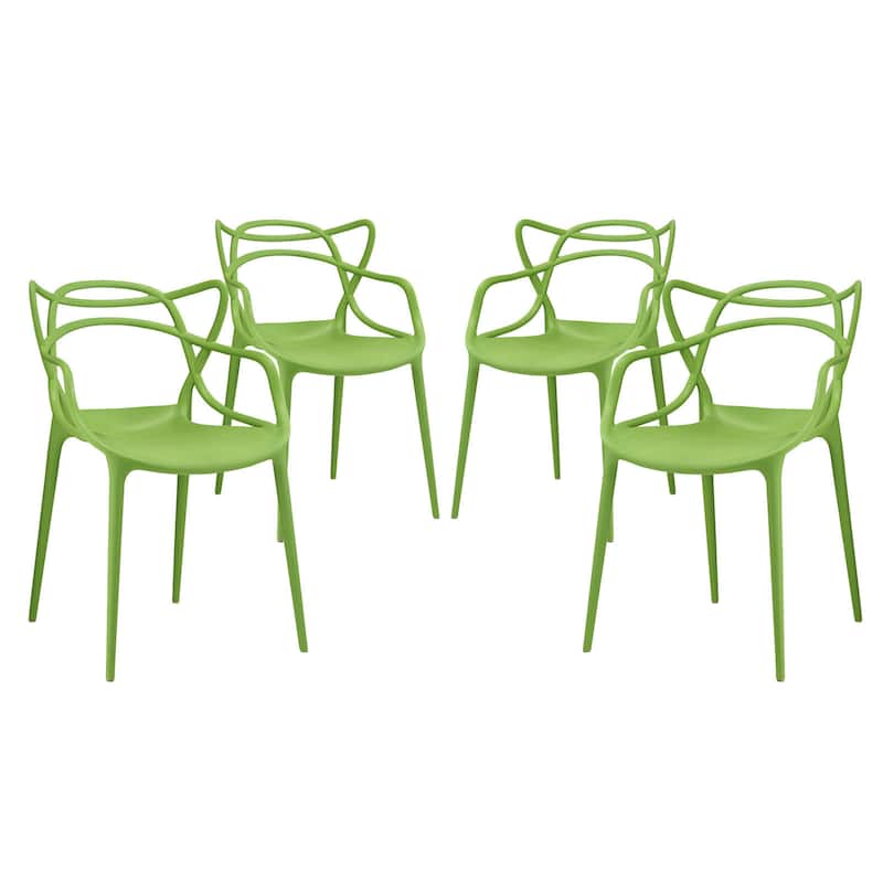 Entangled Plastic 4-piece Chair Set