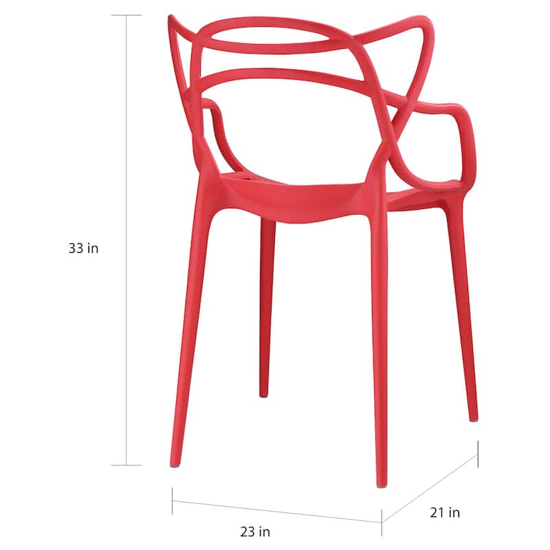 Entangled Plastic 4-piece Chair Set