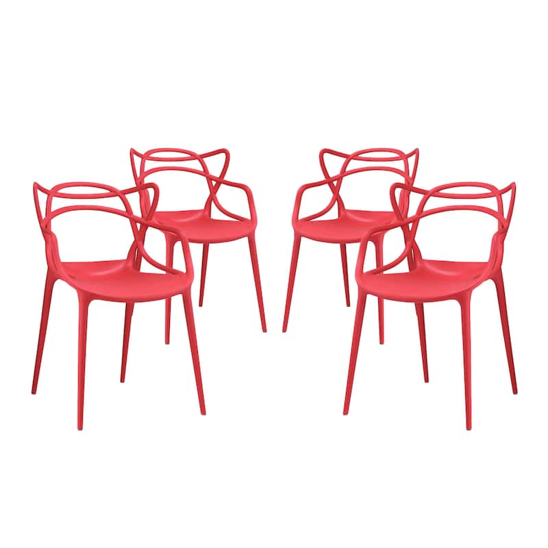 Entangled Plastic 4-piece Chair Set