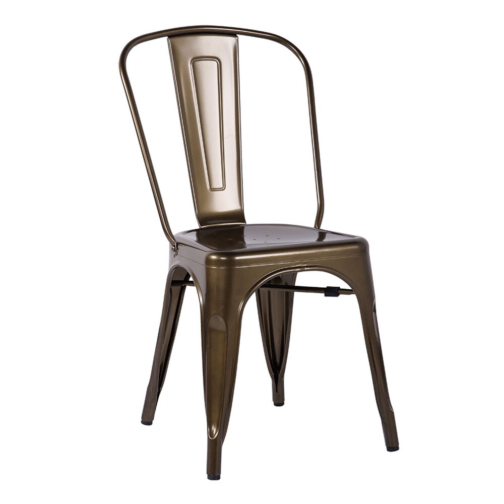 Acme Jakia Bronze Steel Dining Chairs (Set of 2) (Bronze, 17 inchL x 20 inchW x 33 inchH)