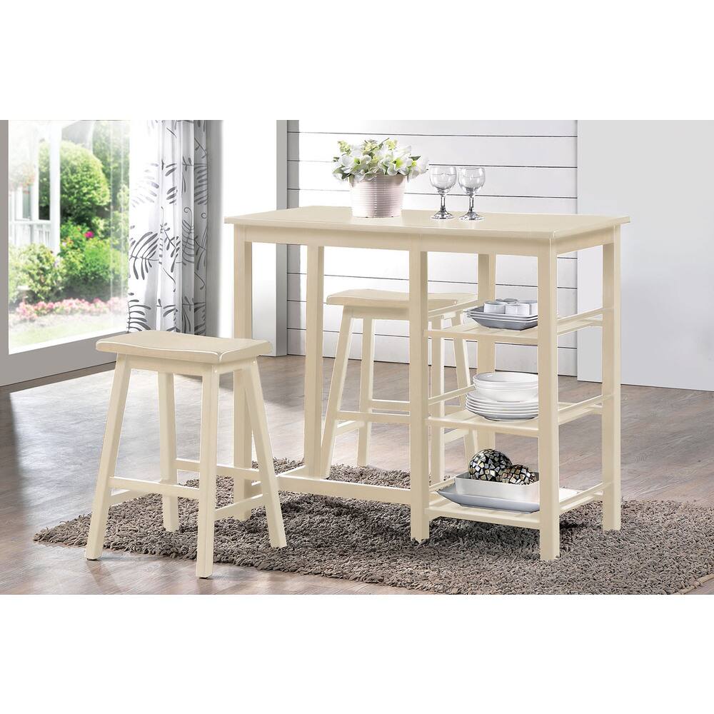 Nyssa Buttermilk 3-piece Counter-height Dining Set