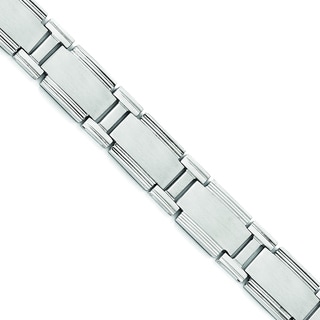 Versil Chisel Men's Stainless Steel Polished Link Bracelet - 18904544 ...