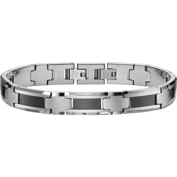 Cambridge Jewelry Tungsten Carbide Men's Bracelet with Carbon Fiber ...