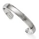 preview thumbnail 1 of 0, Stainless Steel Brushed High-polish Ridged-edge Bangle by Versil