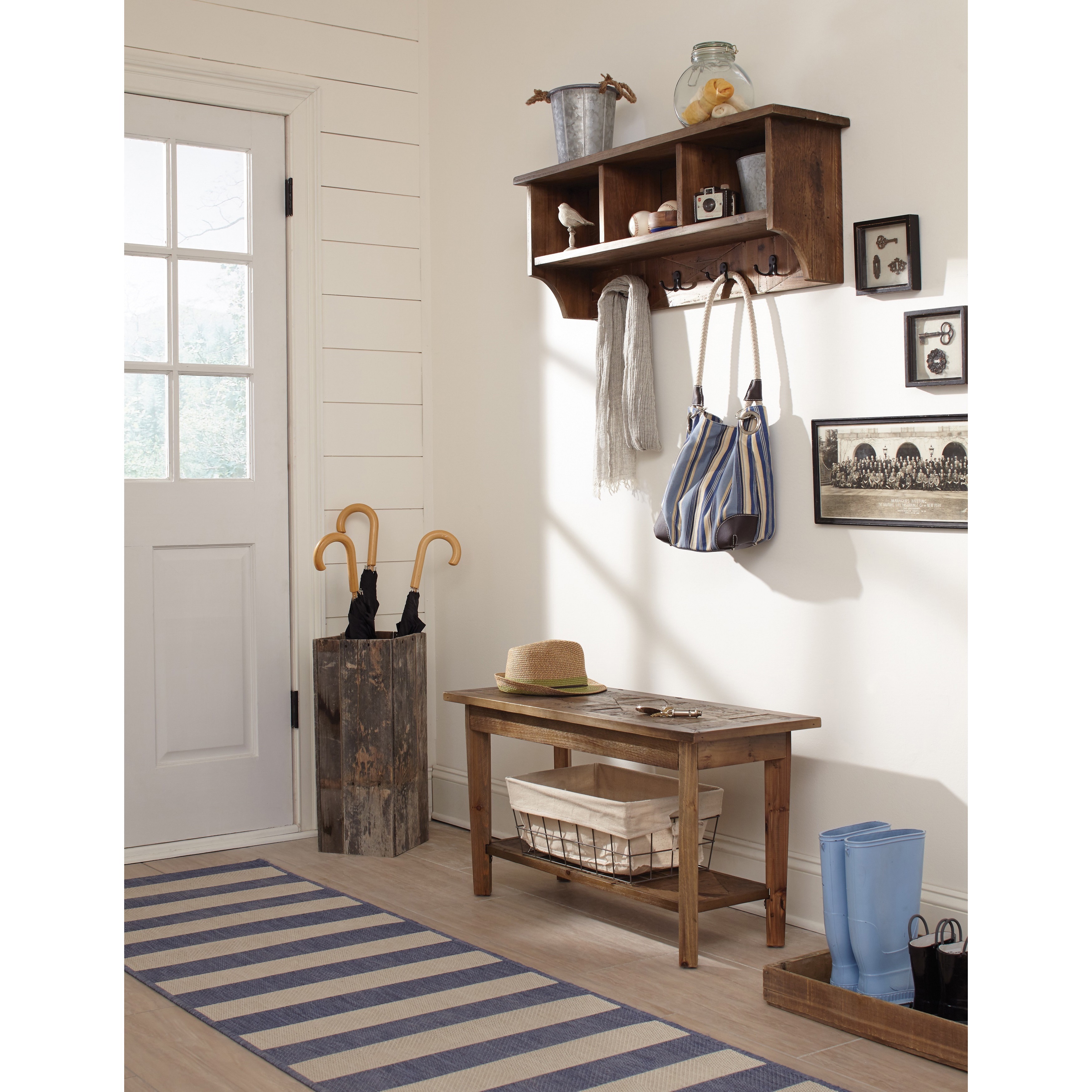 Shop The Gray Barn Rosings Reclaimed Wood Coat Hook With Storage On Sale Overstock 20352135