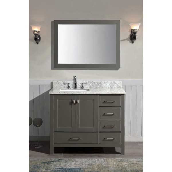 Shop Bella Grey 42 Inch X 34 5 Inch X 22 Inch Single Bathroom