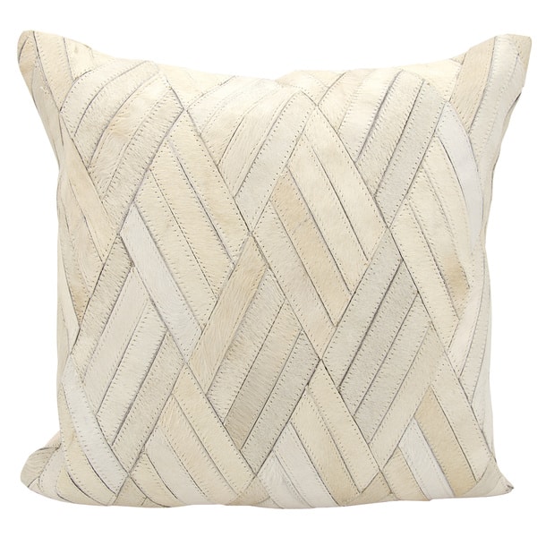 Shop Mina Victory Natural Leather And Hide Basket Weave White