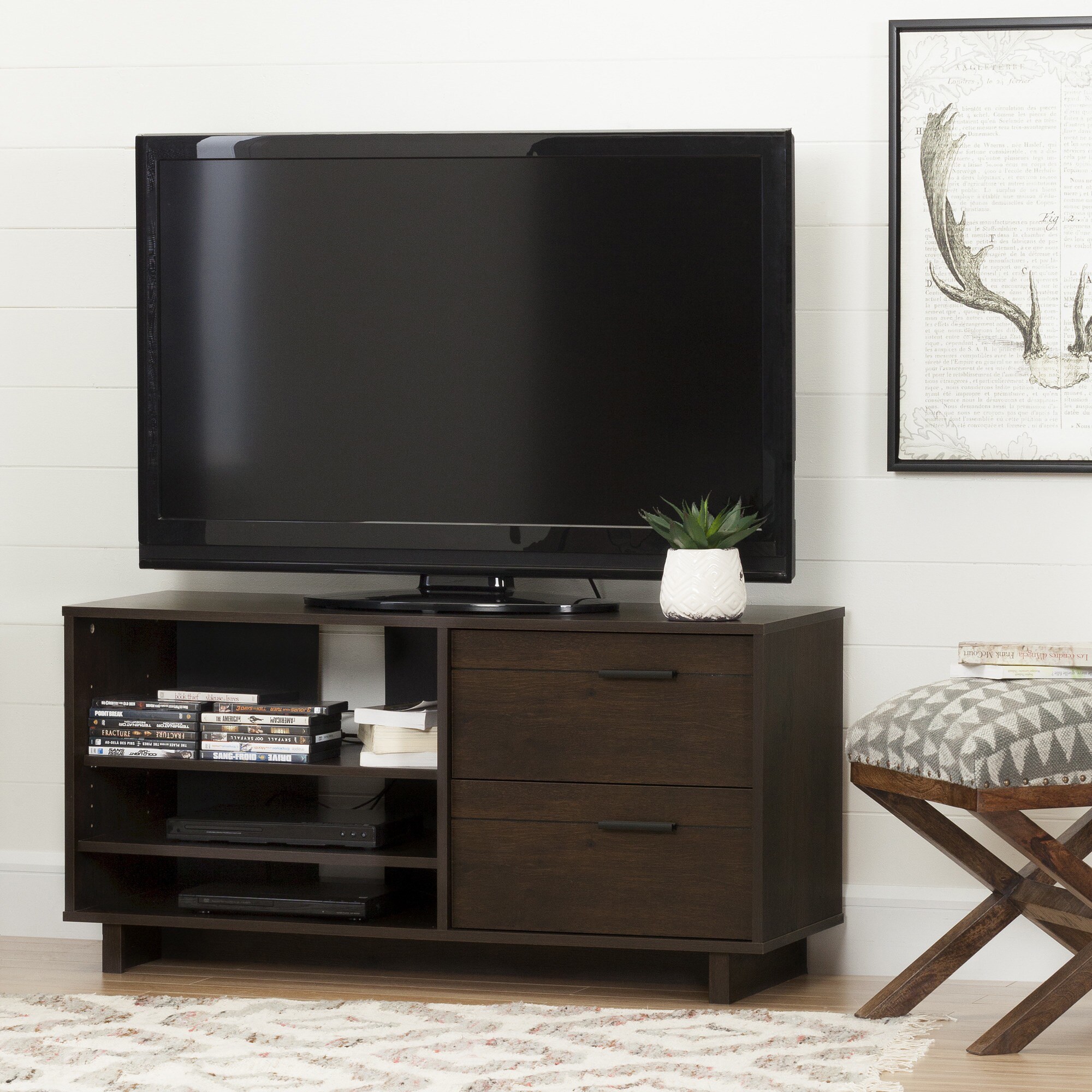 Shop South Shore Fynn Tv Stand With Drawers Free Shipping Today