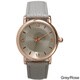 preview thumbnail 6 of 7, Olivia Pratt Women's Simple and Sleek Roman Numeral Leather Watch GreyRose